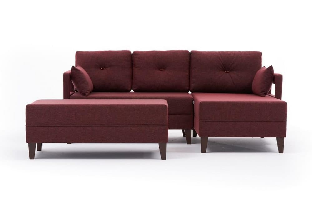 REPUBLICA Bäddsoffa m. Divan 4-sits 140x193 Röd