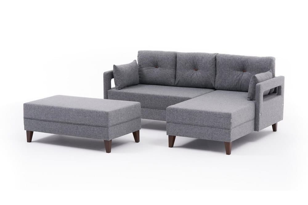 REPUBLICA Bäddsoffa m. Divan 4-sits 140x193 Grå