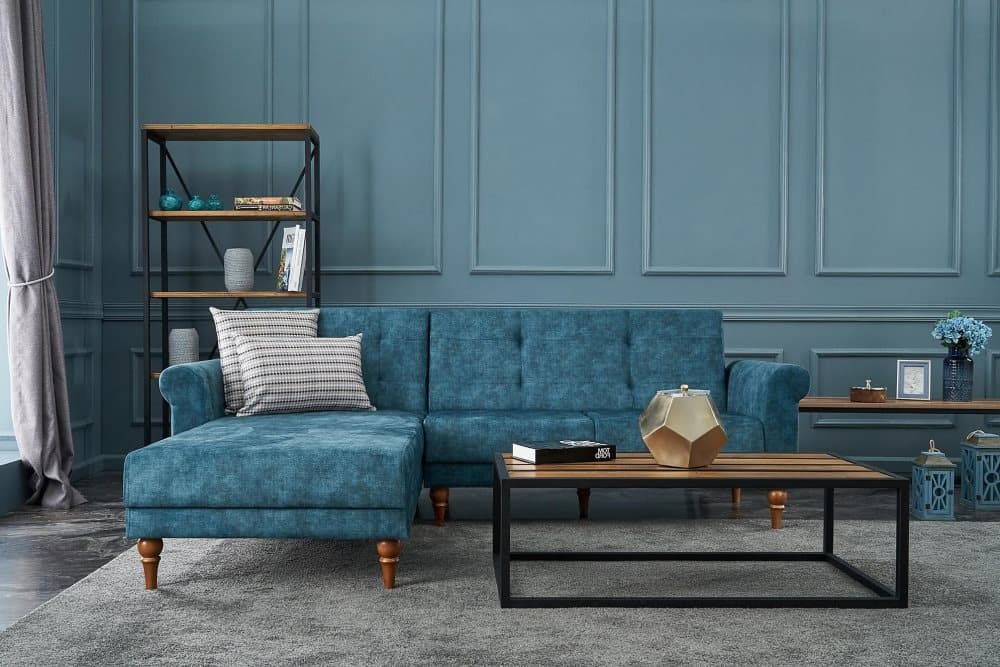 ETHIOPIA Bäddsoffa m. Divan 4-sits 205x180 Turkos