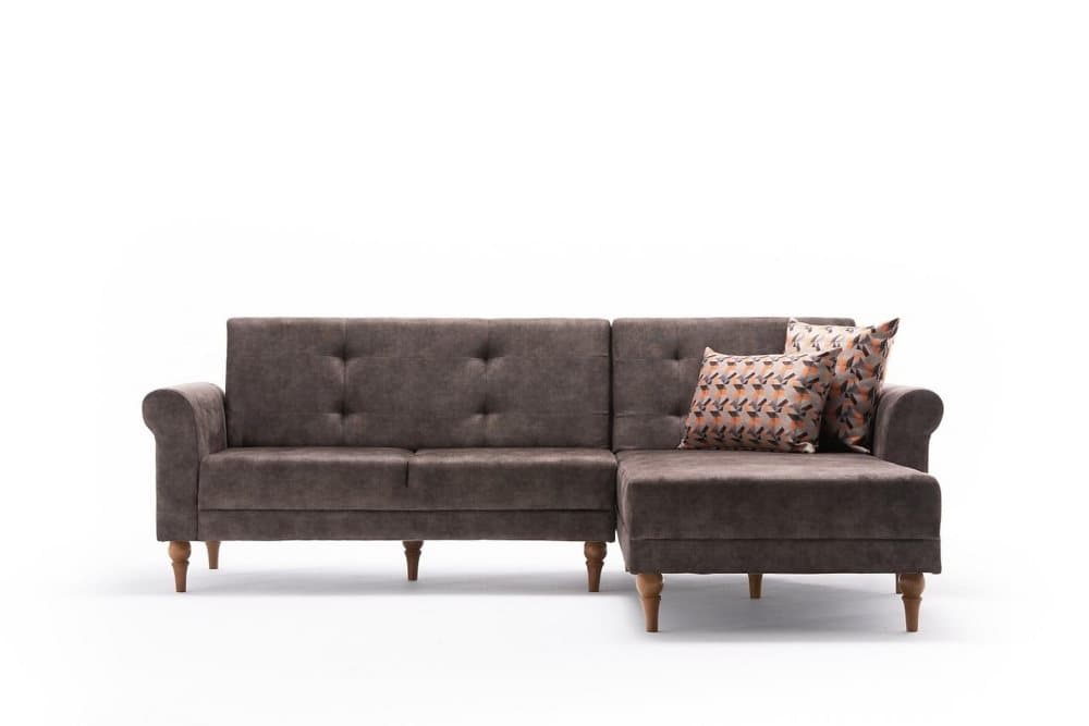 ETHIOPIA Bäddsoffa m. Divan 4-sits 205x180 Brun