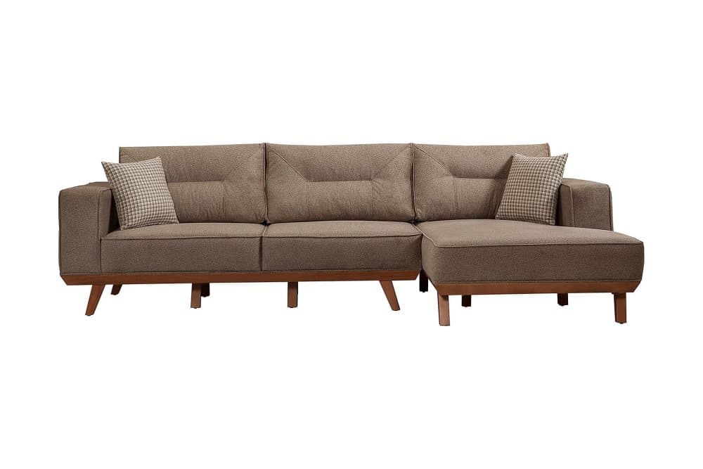 GEZIPARK Bäddsoffa m. Divan 4-sits Cappuccino