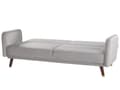 Miniatyrbillede 6 af 10: Sovesofa Grå Mørkt Træ Velour 3 pers Retro Glam Moderne Design Polyester Gummitræ Eukalyptustræ Fløjl Sofa 3-Personers Stue Indretning Møbel