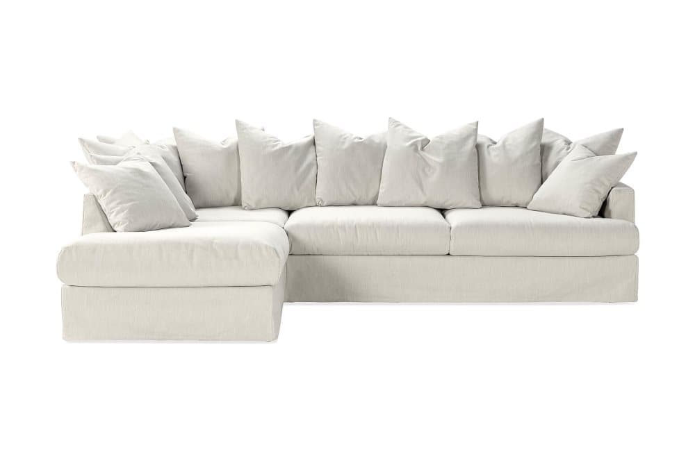 CONCAN Soffa med Schäslong Vänster Linne Beige