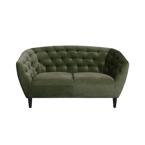 Rita sofa 2 seter skoggsgrønn, gummitre svart.