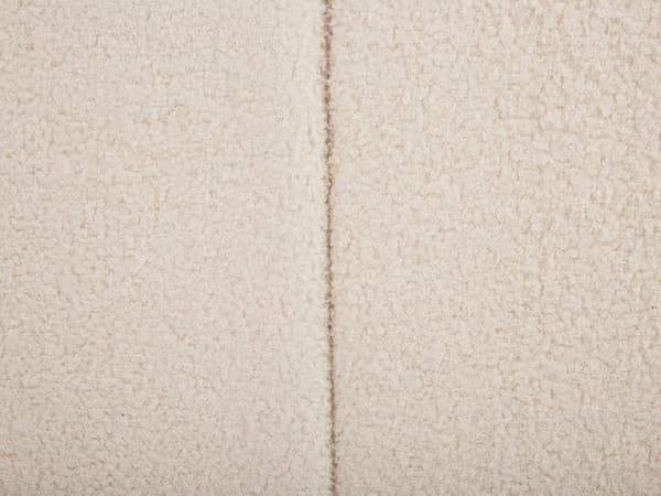 Soffa 3-sits Vitt Tyg Glam Inga Armstöd Boucle Njurformad Bred rygg Vardagsrum
