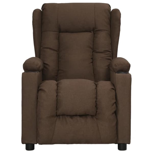 vidaXL Reclinerfåtölj med uppresningshjälp brun tyg
