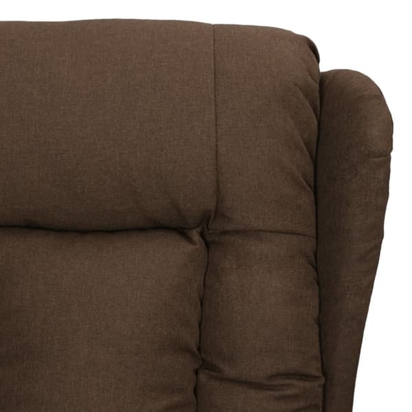 vidaXL Reclinerfåtölj med uppresningshjälp brun tyg