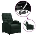 Miniatyrbild 11 av 11: vidaXL Reclinerfåtölj med uppresningshjälp mörkgrön tyg