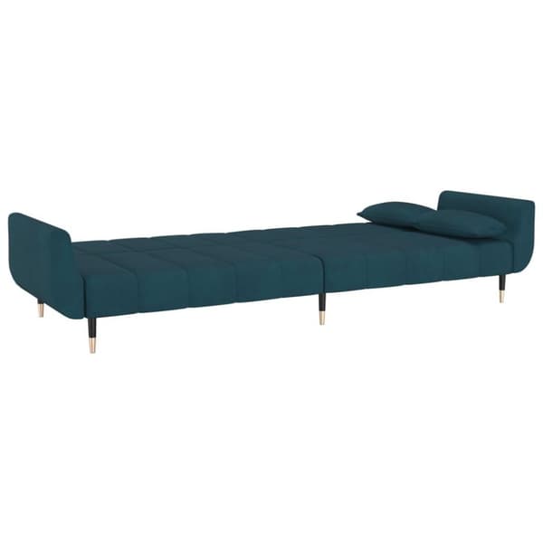 vidaXL 2-personers sovesofa med 2 puder fløjl blå