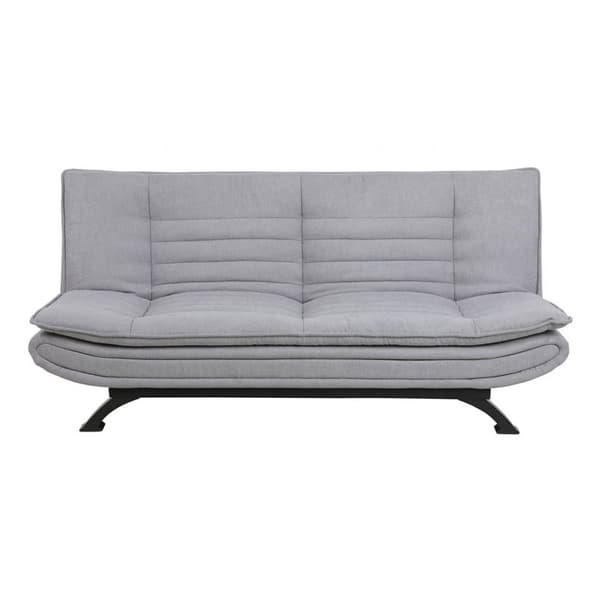 Fanny sovesofa i lys grå med svart stell.