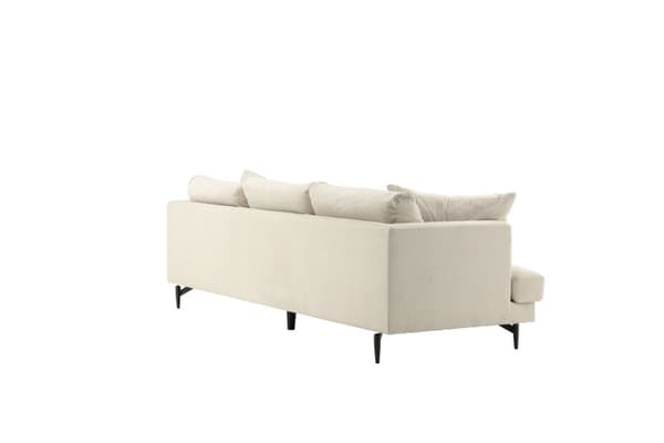 Sofia soffa 3-sits sammet beige.