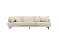 Miniatyrbild 2 av 7: Sofia soffa 3-sits sammet beige.