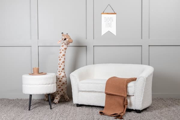 Teddy soffa 2-sits till barn vit.