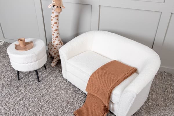 Teddy soffa 2-sits till barn vit.