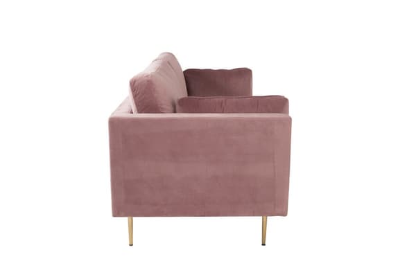 Boom sofa 3 personers velour rosa.