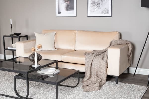 Bolero sofa 3 personers velour beige.