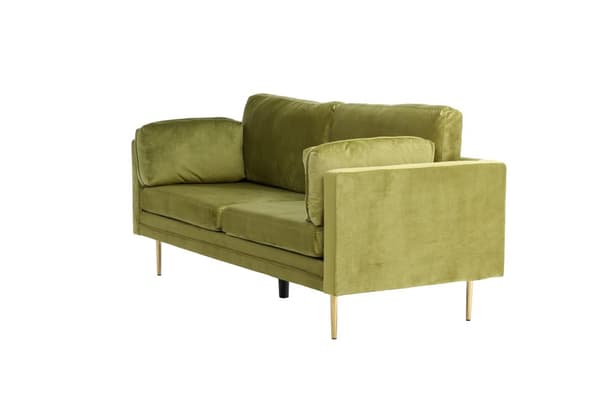 Boom sofa 3 seter velour grønn.
