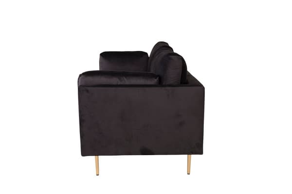 Boom sofa 3 seter velour svart.