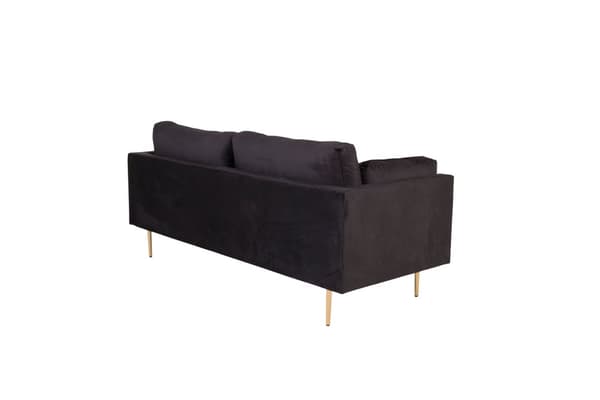 Boom sofa 3 seter velour svart.