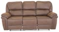 Miniatyrbilde 3 av 6: Saranda sofa 3 seter recliner PU kunstskinn brun.