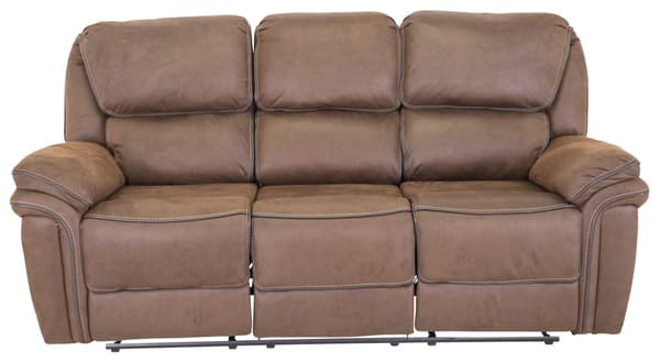 Saranda sofa 3 seter recliner PU kunstskinn brun.