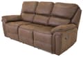 Miniatyrbilde 2 av 6: Saranda sofa 3 seter recliner PU kunstskinn brun.