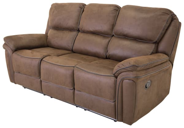 Saranda sofa 3 seter recliner PU kunstskinn brun.