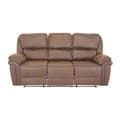 Miniatyrbilde 1 av 6: Saranda sofa 3 seter recliner PU kunstskinn brun.