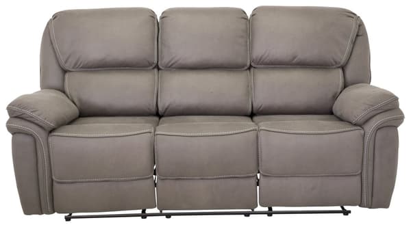 Saranda sofa 3 seter recliner PU kunstskinn grå.