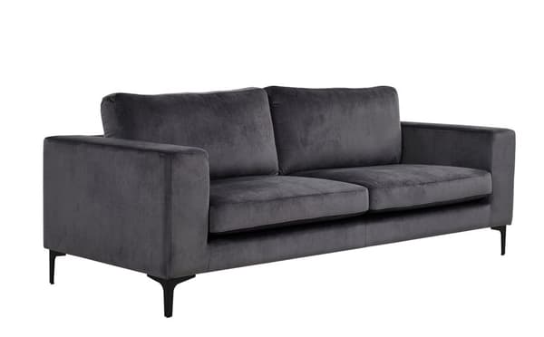 Bolero sofa 3 seter velour grå.
