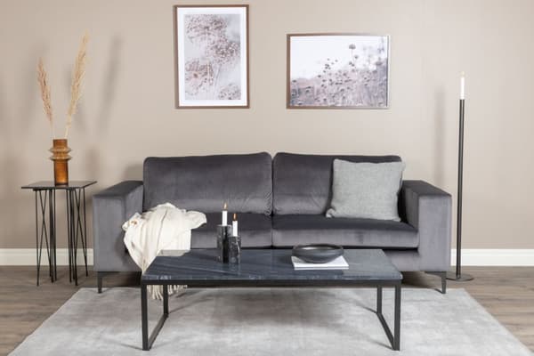Bolero sofa 3 seter velour grå.