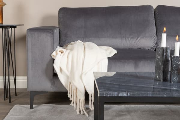Bolero sofa 3 seter velour grå.