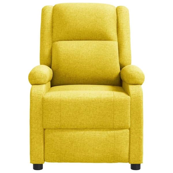 vidaXL Reclinerfåtölj gul tyg