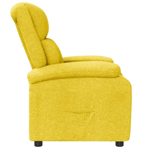 vidaXL Reclinerfåtölj gul tyg