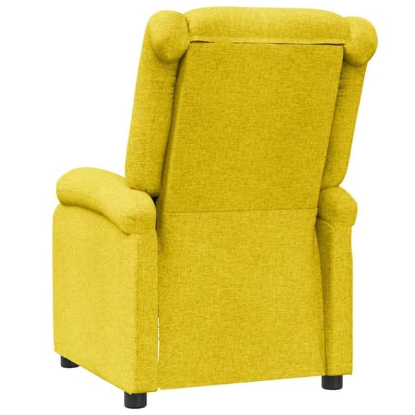 vidaXL Reclinerfåtölj gul tyg