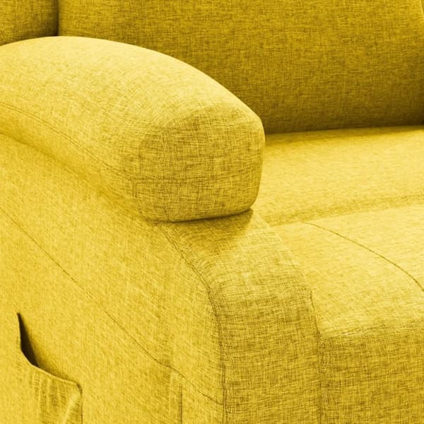 vidaXL Reclinerfåtölj gul tyg
