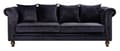 Miniatyrbilde 2 av 5: Velvet sofa 3 seter velour svart.