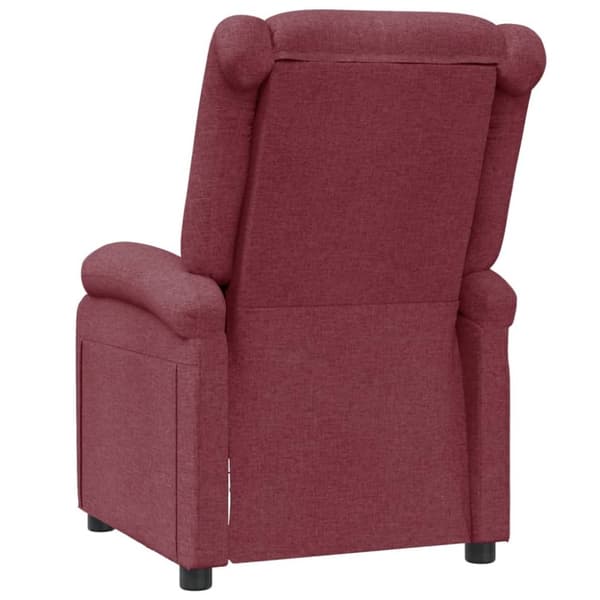 vidaXL Reclinerfåtölj vinröd tyg