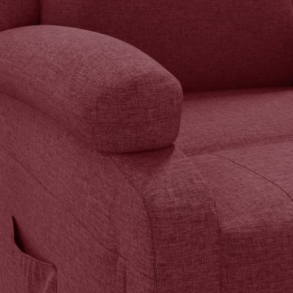 vidaXL Reclinerfåtölj vinröd tyg