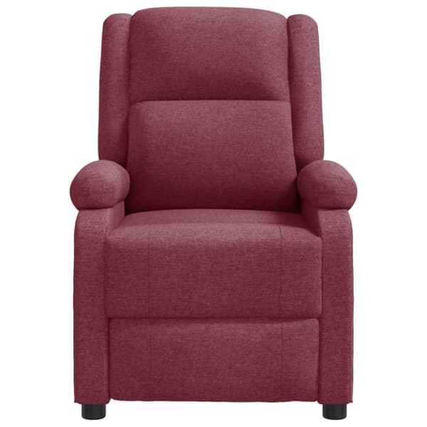 vidaXL Reclinerfåtölj vinröd tyg