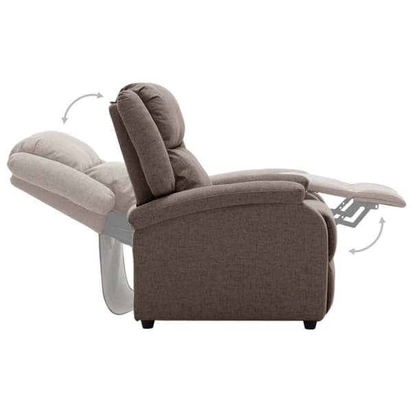 vidaXL Reclinerfåtölj taupe tyg