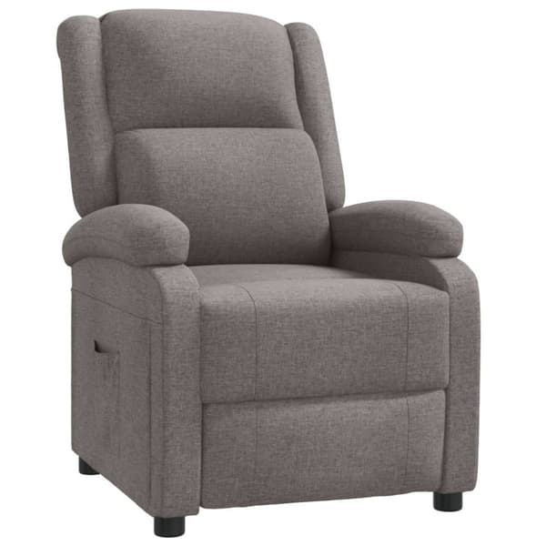 vidaXL Reclinerfåtölj taupe tyg