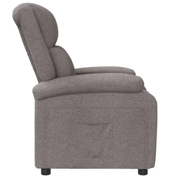 vidaXL Reclinerfåtölj taupe tyg