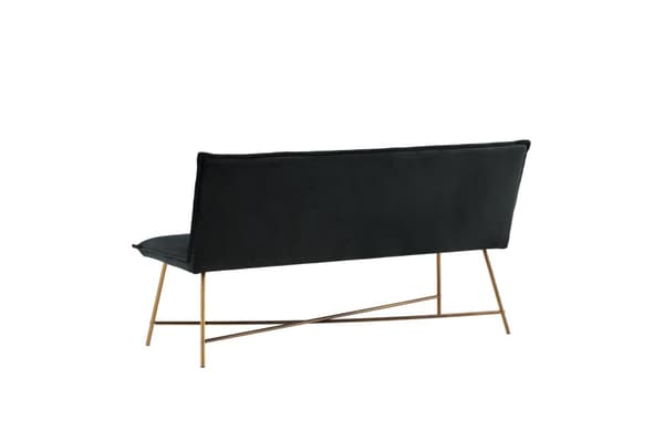 Pippi soffa 3-sits velour svart.