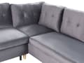 Miniatyrbild 9 av 11: 4-sits Hörnsoffa Grå Sammetsklädsel Förvaring Schäslong U-formad Modern Design