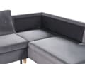 Miniatyrbild 10 av 11: 4-sits Hörnsoffa Grå Sammetsklädsel Förvaring Schäslong U-formad Modern Design
