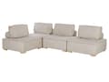 Pikkukuva 5 / 11: Kulmasohva beige polyesterikangasta 300 x 200 cm neljälle L-muotoinen moduulisohva moderni tyyli