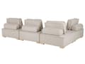 Pikkukuva 8 / 11: Kulmasohva beige polyesterikangasta 300 x 200 cm neljälle L-muotoinen moduulisohva moderni tyyli