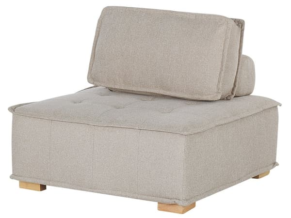 Kulmasohva beige polyesterikangasta 300 x 200 cm neljälle L-muotoinen moduulisohva moderni tyyli