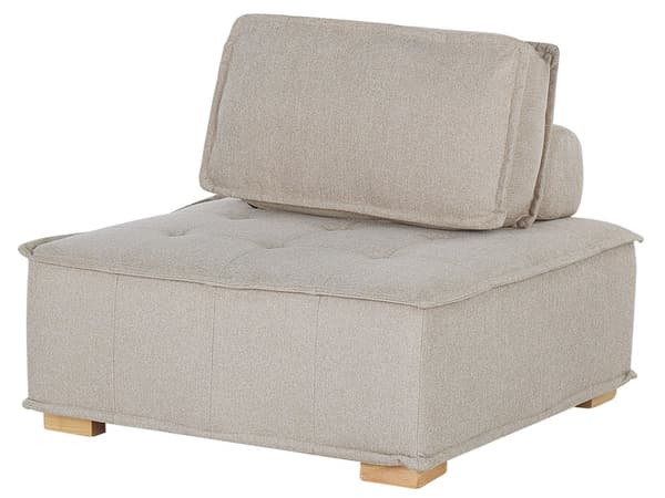 Kulmasohva beige polyesterikangasta 300 x 200 cm neljälle L-muotoinen moduulisohva moderni tyyli